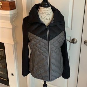 Michael Kors Black & Gray Puffer Jacket - L